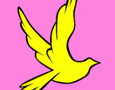 Desenho Pomba da paz a voar pintado por josiane