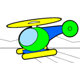 Desenho Helicoptero pequeno pintado por nan