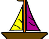 Desenho Barco veleiro pintado por david gomes