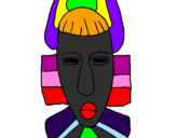 Desenho Máscara africana pintado por ana