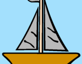 Desenho Barco veleiro pintado por victor