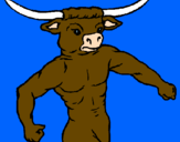 Desenho Cabeça de búfalo pintado por anderson