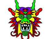 Desenho Cara de dragão pintado por luiz henrique
