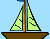 Desenho Barco veleiro pintado por NICOLAS