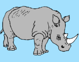 Desenho Rinoceronte pintado por Jessyka 