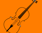 Desenho Violino pintado por yasmin sousa