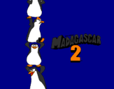 Desenho Madagascar 2 Pingüinos pintado por luiz
