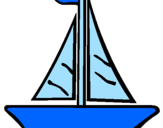 Desenho Barco veleiro pintado por diego