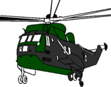 Desenho Helicoptero de resgate pintado por luiz