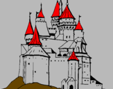 Desenho Castelo medieval pintado por victor