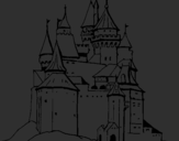Desenho Castelo medieval pintado por Área 51.