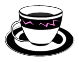 Desenho Taça de café pintado por senhor E