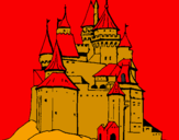 Desenho Castelo medieval pintado por michael
