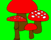 Desenho Cogumelos pintado por beatriz