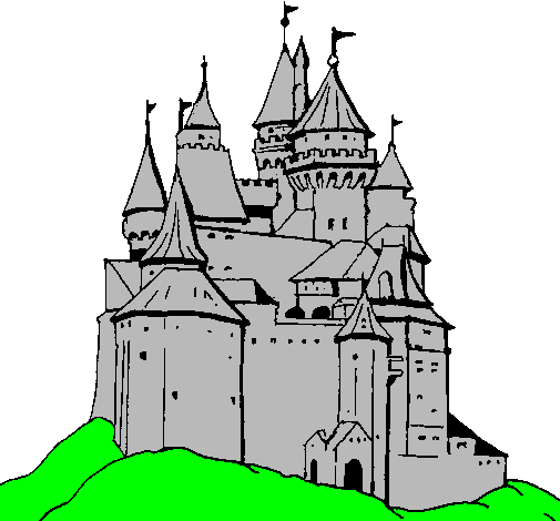 Desenho Castelo medieval pintado por fernando altit