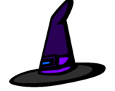 Desenho Chapéu de bruxa pintado por carla