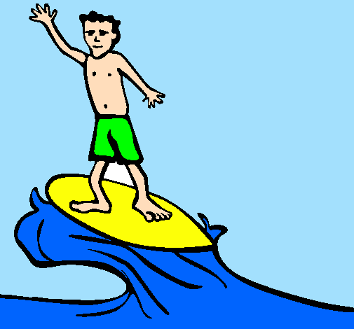 Desenho Surfe pintado por snoop