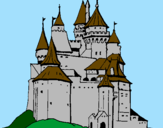 Desenho Castelo medieval pintado por Decio