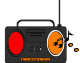 Desenho Radio cassette 2 pintado por Lourenço Alexandre