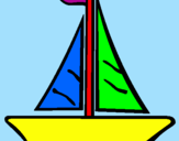 Desenho Barco veleiro pintado por mariaclara 