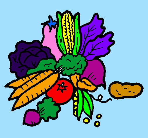 Desenho verduras pintado por nicolie