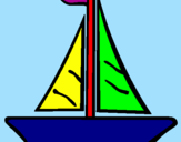 Desenho Barco veleiro pintado por lucas