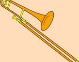 Desenho Trombone pintado por priscilla