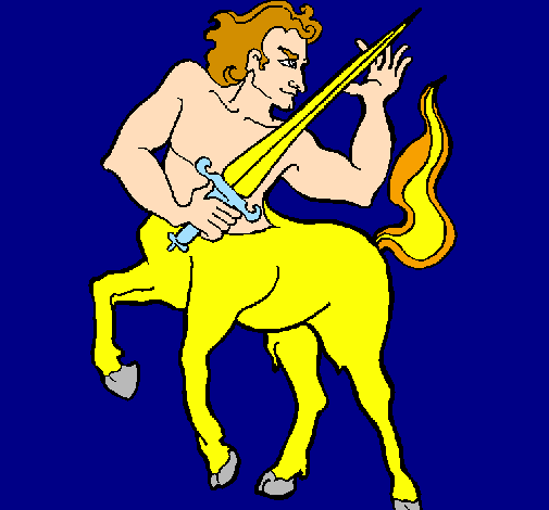 Desenho Centauro pintado por thales
