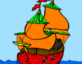 Desenho Barco pintado por anaue