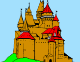 Desenho Castelo medieval pintado por lino ribero.............
