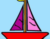 Desenho Barco veleiro pintado por NICOLIE