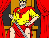 Desenho Cavaleiro rei pintado por jose s.