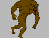 Desenho Homem lobo pintado por dennis
