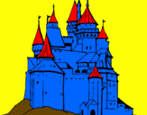 Desenho Castelo medieval pintado por thiago m