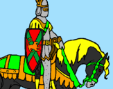 Desenho Cavaleiro a cavalo pintado por Camelot