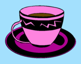 Desenho Taça de café pintado por julia