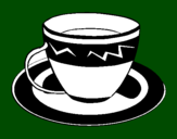 Desenho Taça de café pintado por eliane