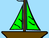 Desenho Barco veleiro pintado por luiz   gabriel
