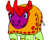 Desenho Rinoceronte pintado por viui