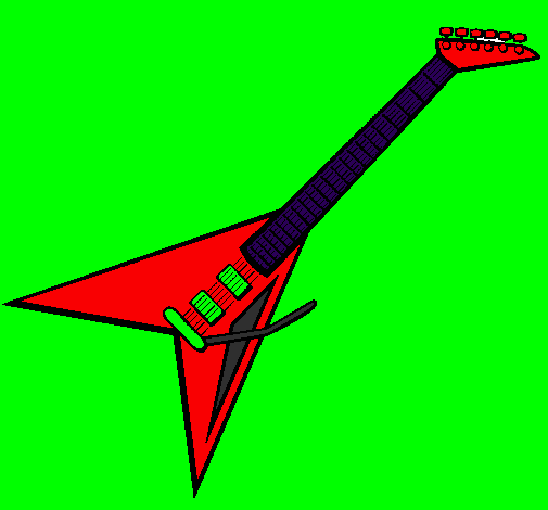 Desenho Guitarra elétrica II pintado por Bruno