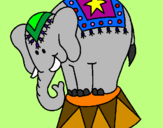 Desenho Elefante a actuar pintado por lala  duda  leo
