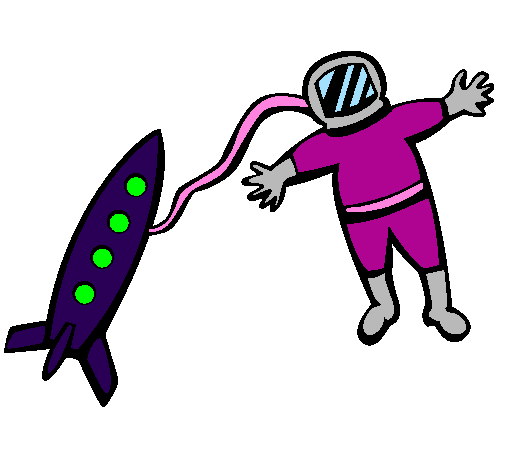 Desenho Foguete e astronauta pintado por vagina