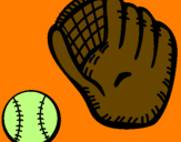 Desenho Luva de basebol e bola pintado por andre