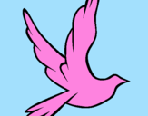 Desenho Pomba da paz a voar pintado por thalita