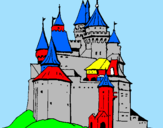 Desenho Castelo medieval pintado por joão  vitor  8 anos
