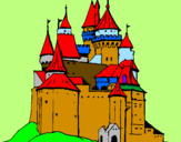 Desenho Castelo medieval pintado por thales