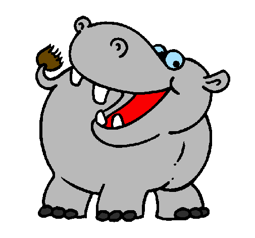 Desenho Hipopótamo pintado por ale