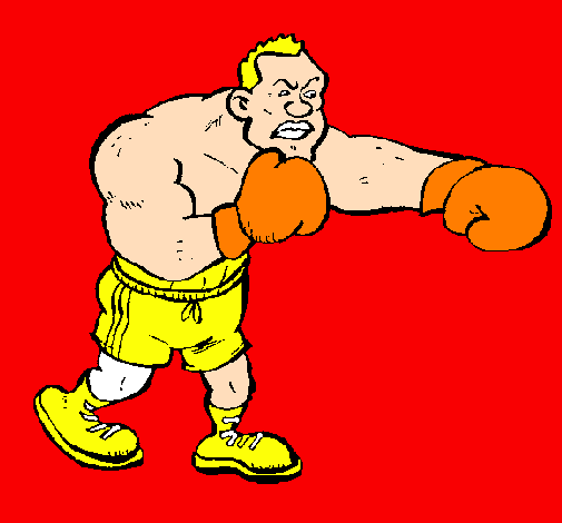Desenho Boxeador pintado por yann
