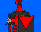 Desenho Cavaleiro pintado por juliano