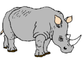 Desenho Rinoceronte pintado por Lívia